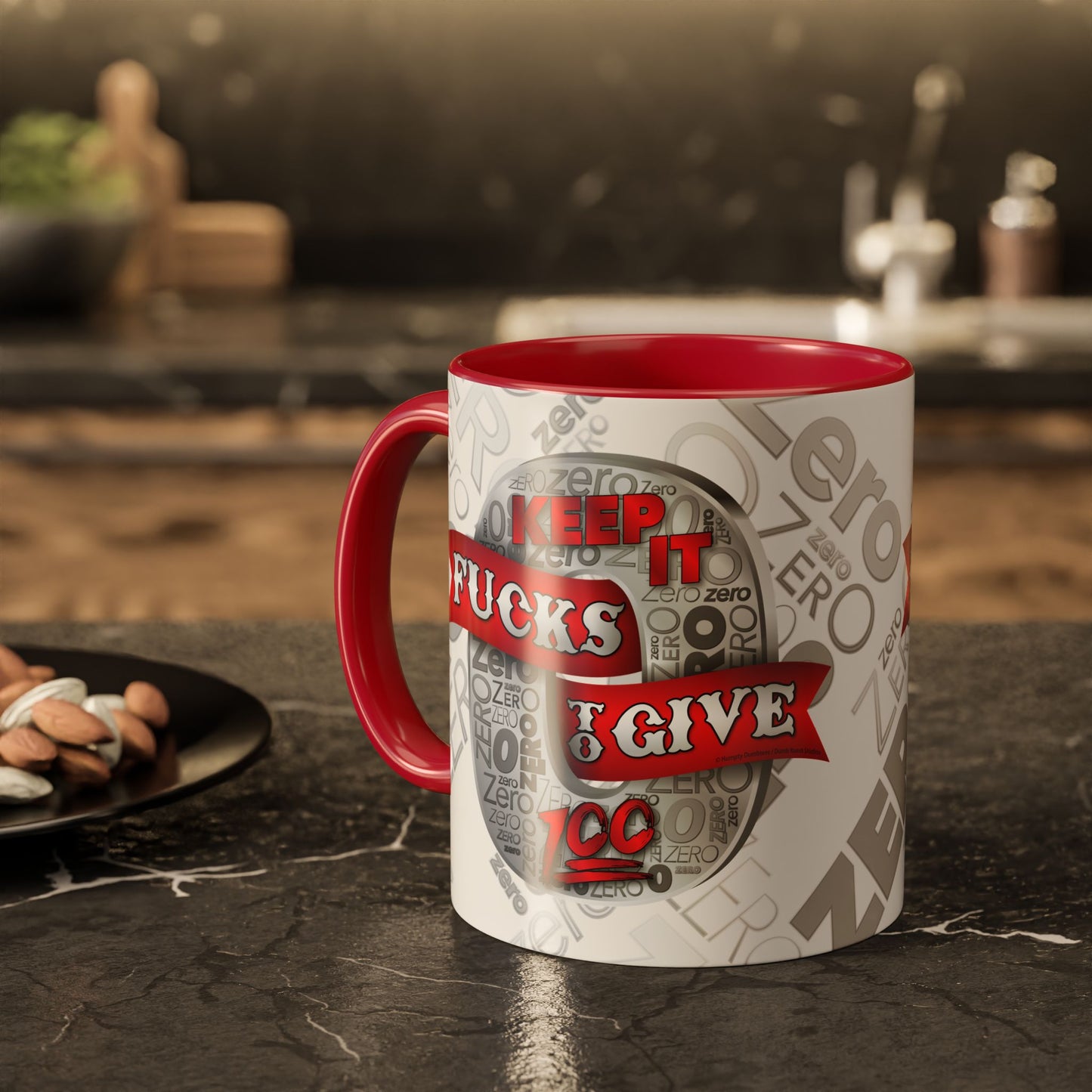 DK100: Zero Fucks To Give (Silver Edition) - Ceramic Coffee Mugs