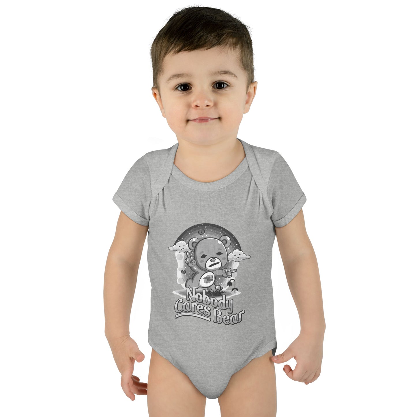 DK227: Nobody Cares Bear - Infant Sized Onsie