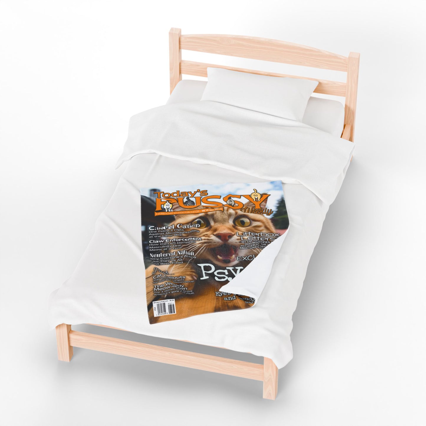 DK230: Today's Pussy... Weekly (Psycho Pussy Edition) - Velveteen Plush Blanket