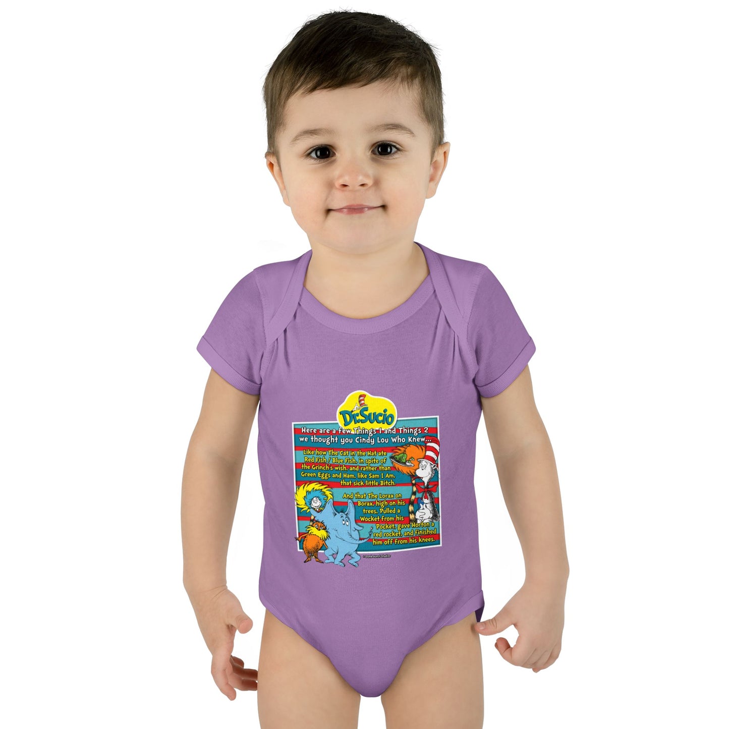 DK64: Doctored Seuss (Dirty Dr. Sucio) - Infant Sized Onsie