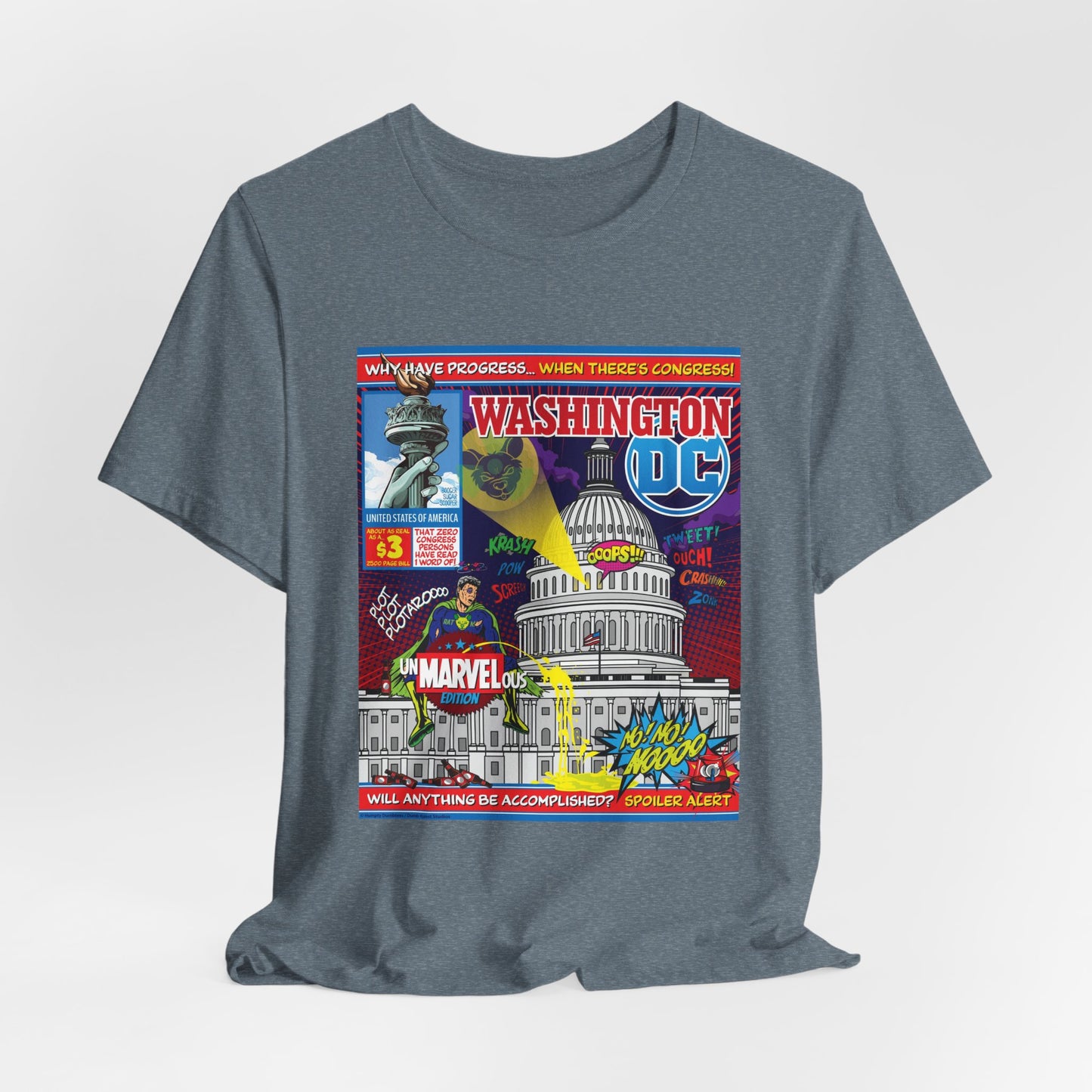 DK149: UnMARVELousington D.C. - Unisex S/S T-Shirt