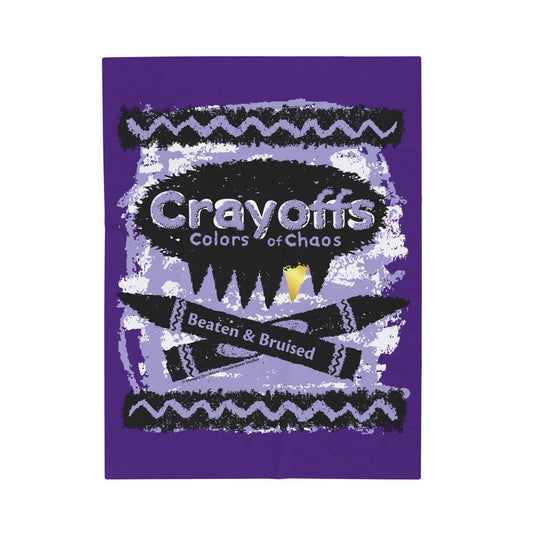 DK110: Crayoffs - Colors of Chaos (Beaten & Bruised Purple) - Velveteen Plush Blanket