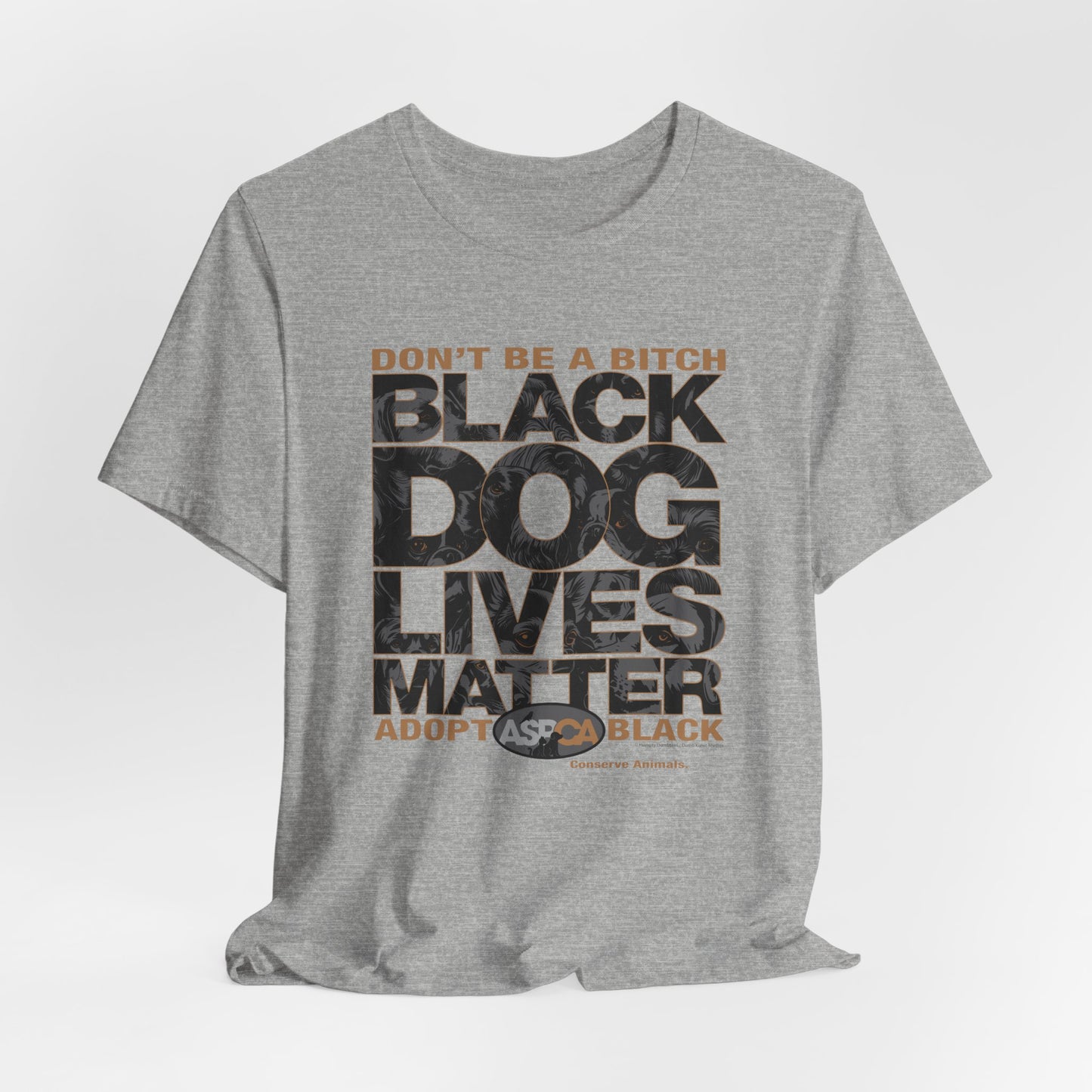 DK219: ASPCA (Black Dog Edition) - Unisex S/S T-Shirt