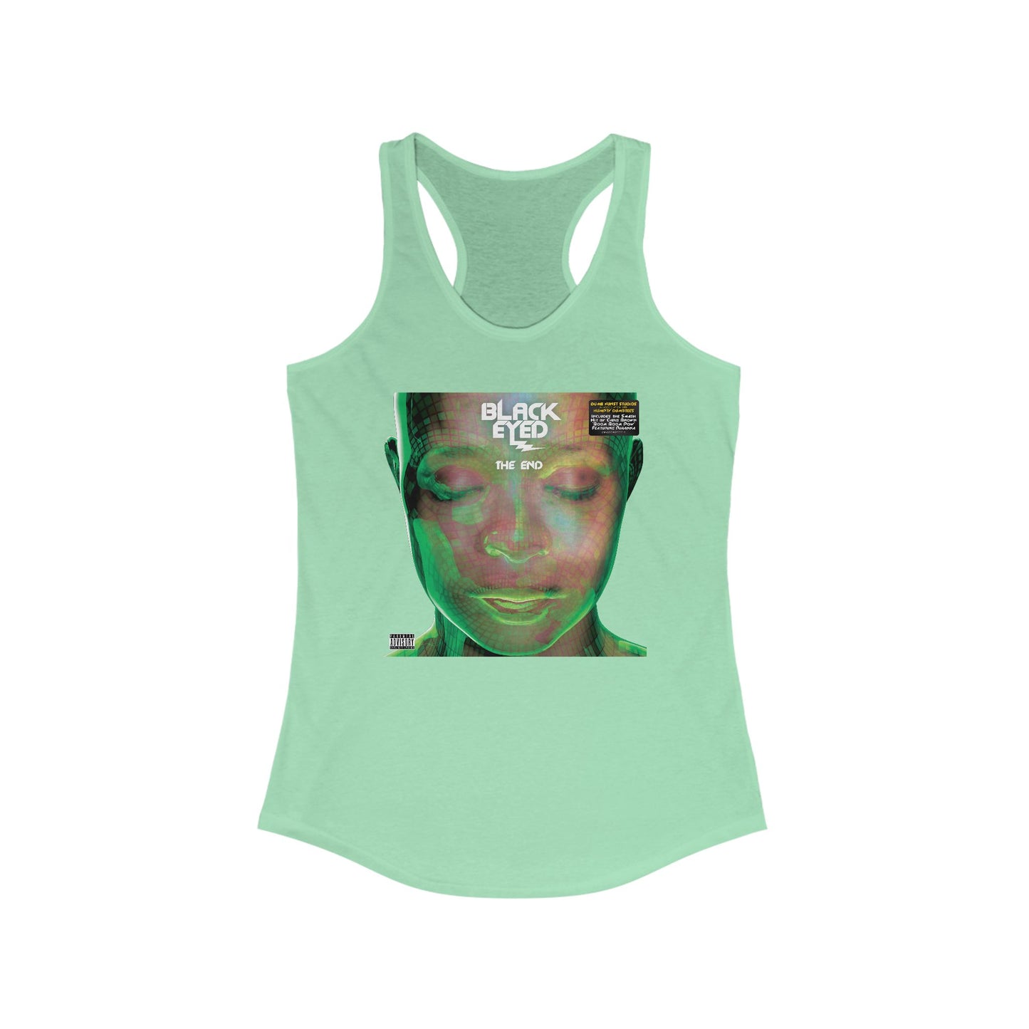 DK136: Hit With The Ladies (Black Eyed Green Edition) - Ladies Racerback Tank