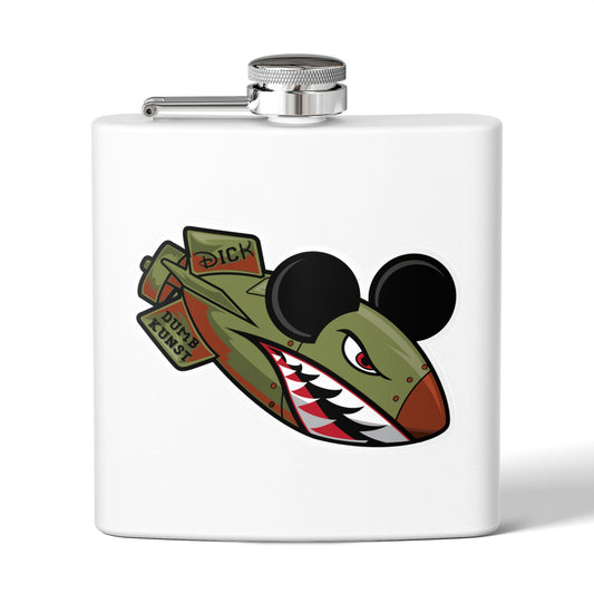 DK20: Meet Dick. He's The Bomb! - 6oz Stainless Steel Hip Flask