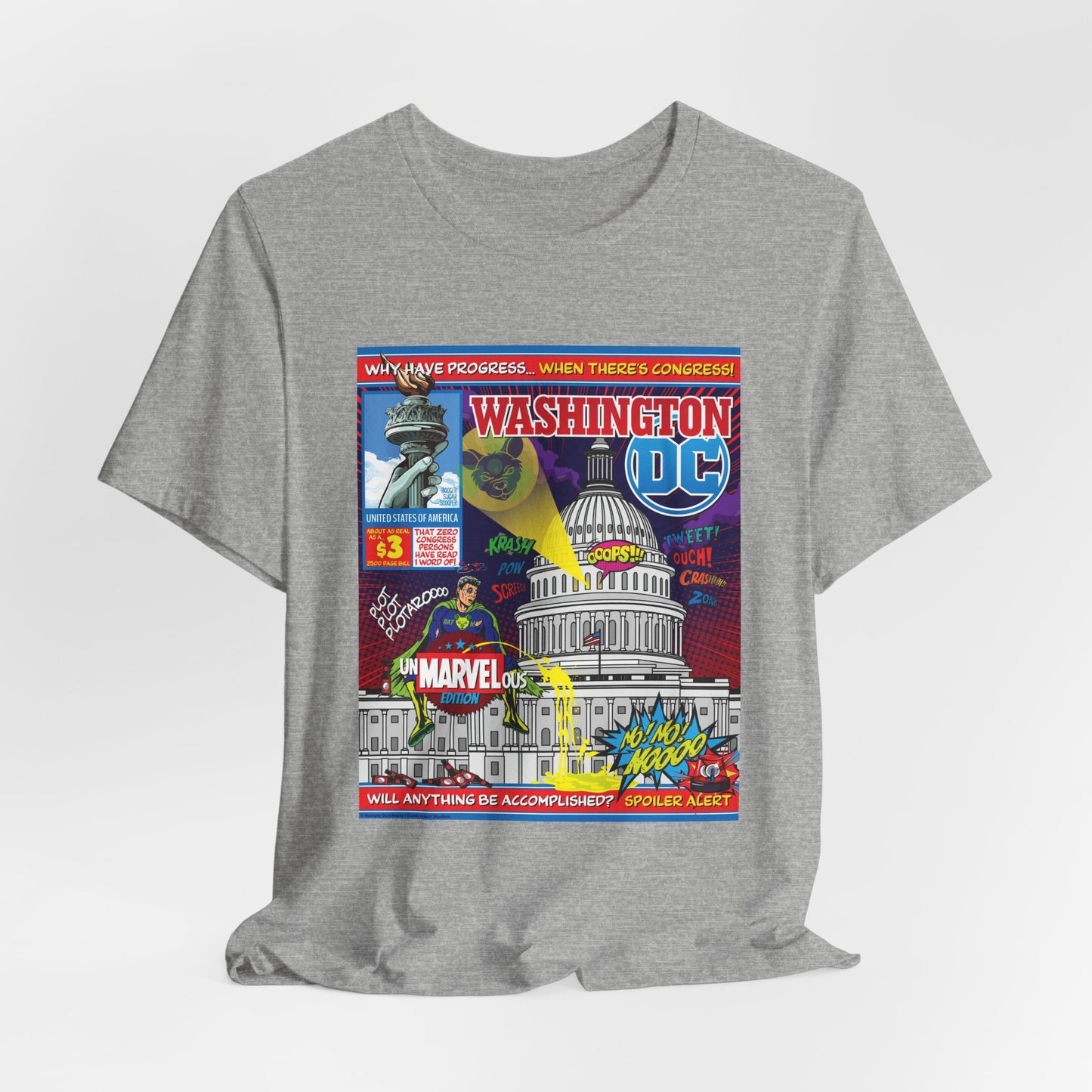 DK149: UnMARVELousington D.C. - Unisex S/S T-Shirt