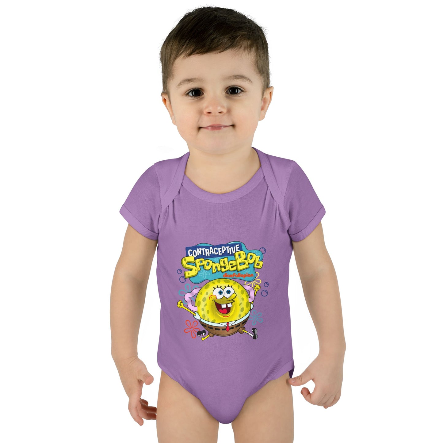 DK196: Contraceptive SpongeBob - Infant Sized Onsie