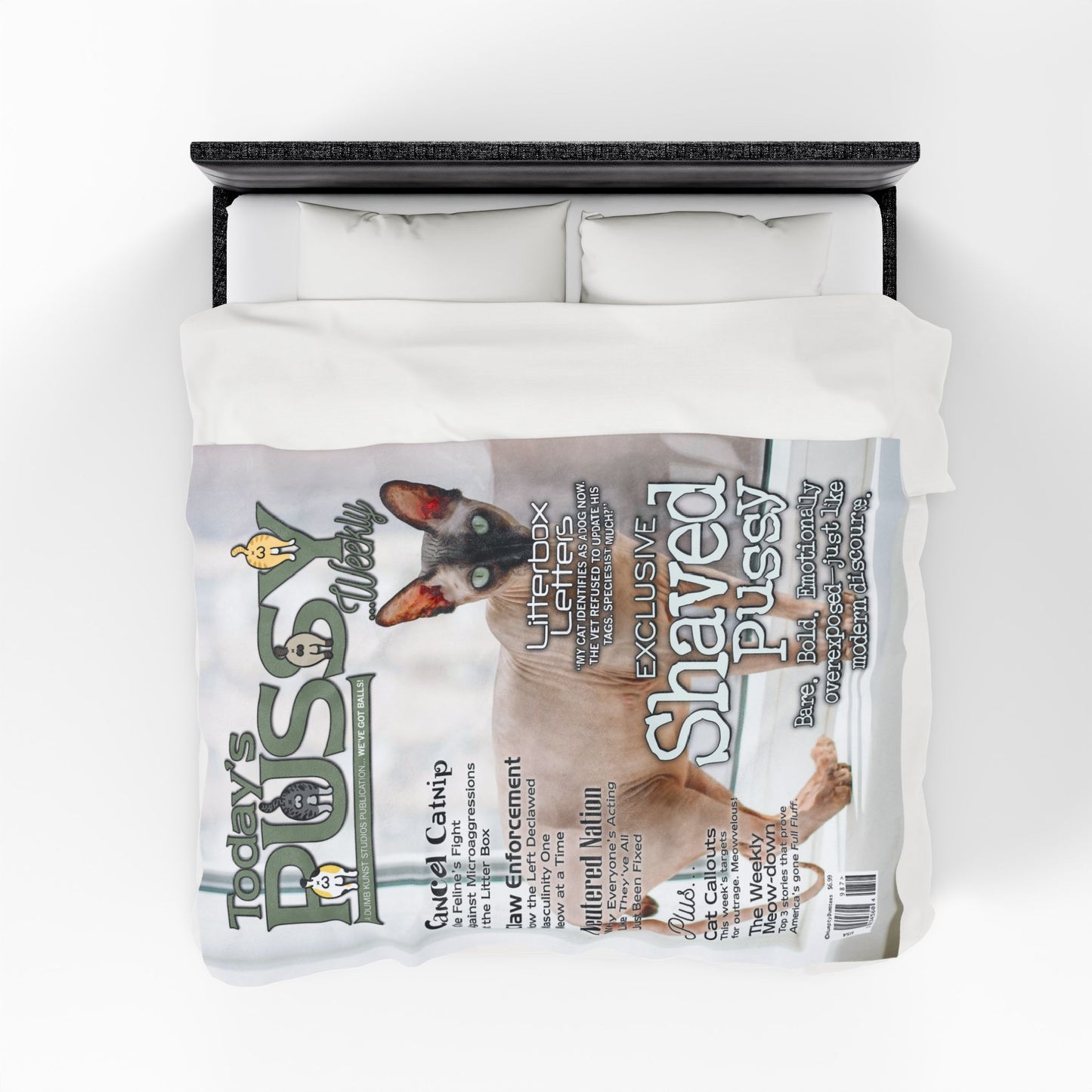 DK230: Today's Pussy... Weekly (Shaved Pussy Edition) - Velveteen Plush Blanket