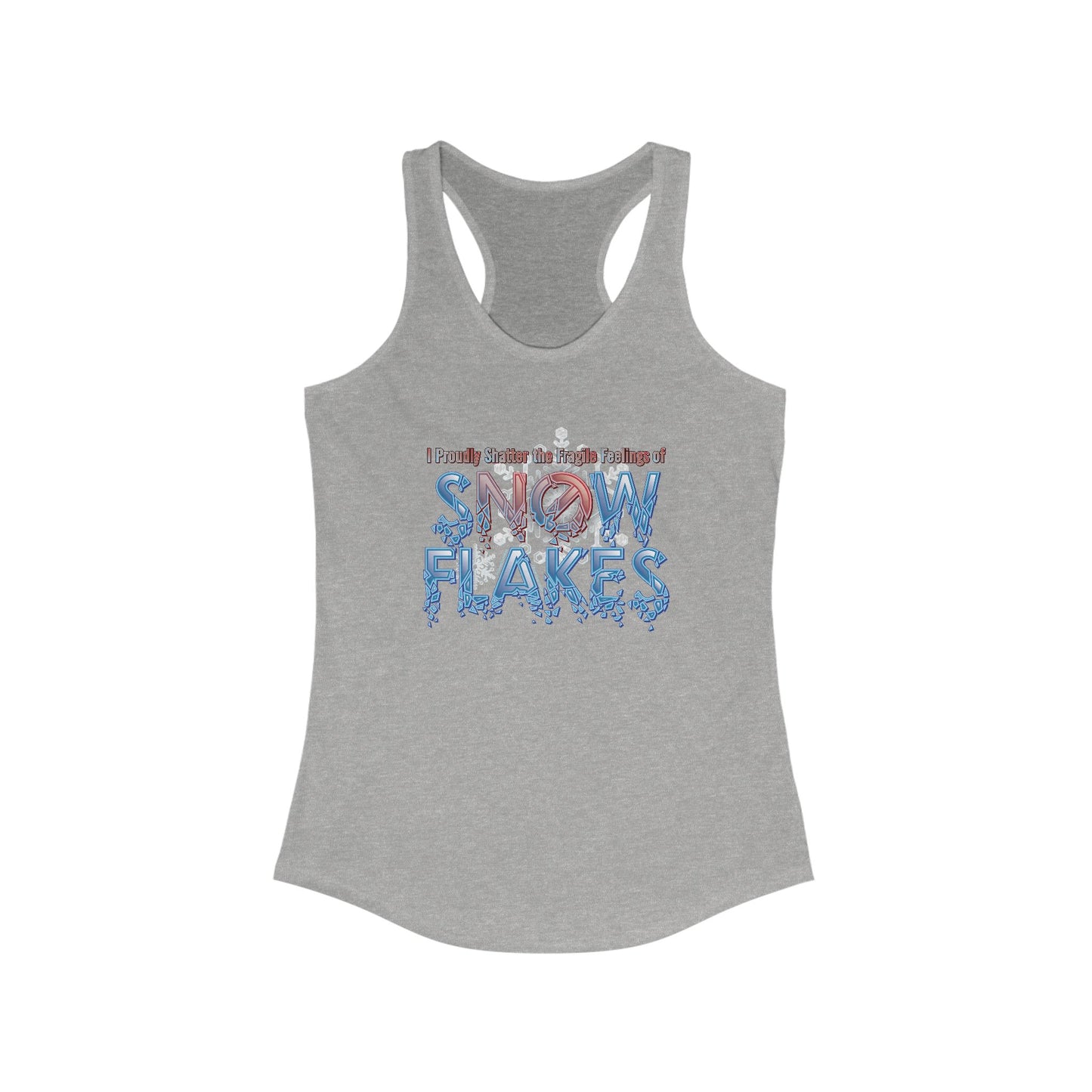 DK157: Shattered Snowflakes - Ladies Racerback Tank