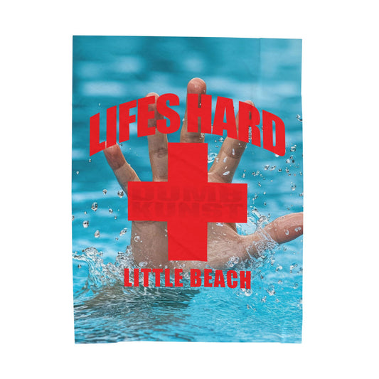 DK42: LIFESHARD - Little Beach - Velveteen Plush Blanket