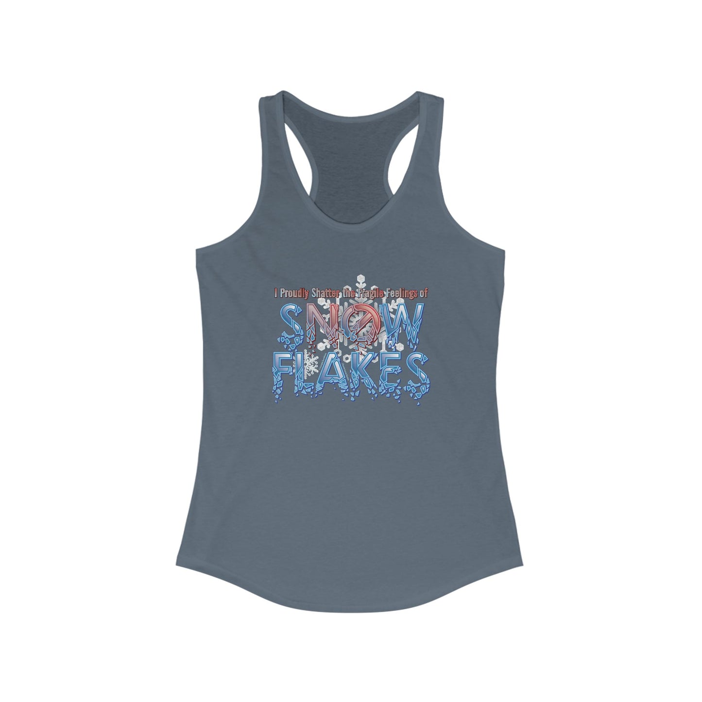 DK157: Shattered Snowflakes - Ladies Racerback Tank