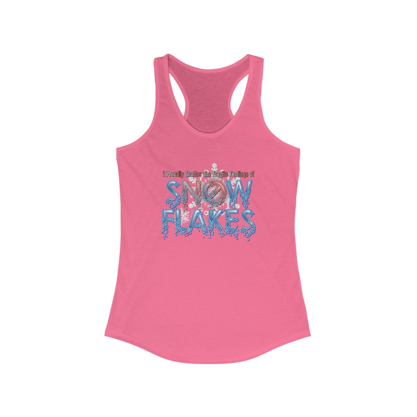 DK157: Shattered Snowflakes - Ladies Racerback Tank
