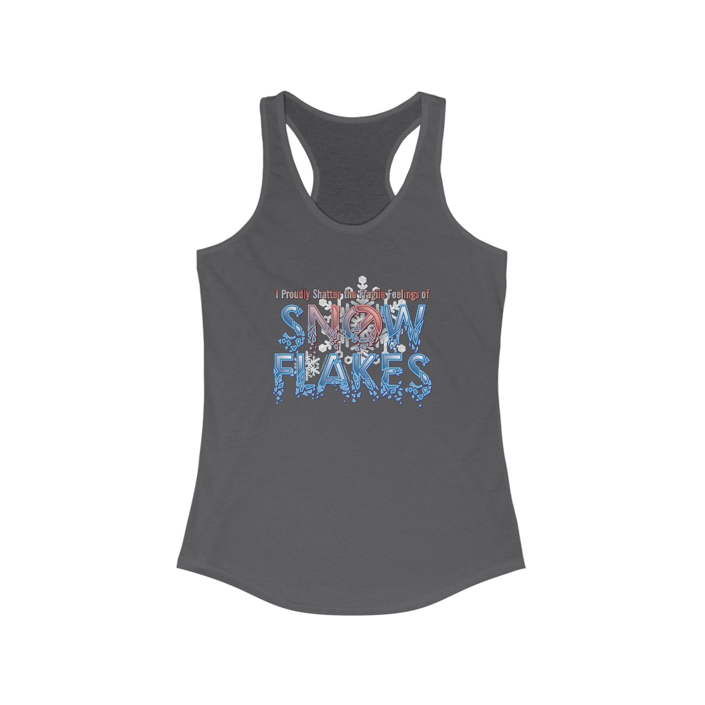 DK157: Shattered Snowflakes - Ladies Racerback Tank