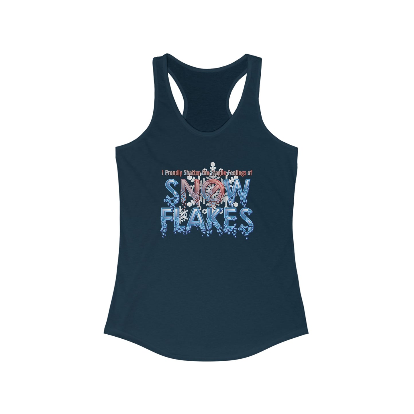 DK157: Shattered Snowflakes - Ladies Racerback Tank