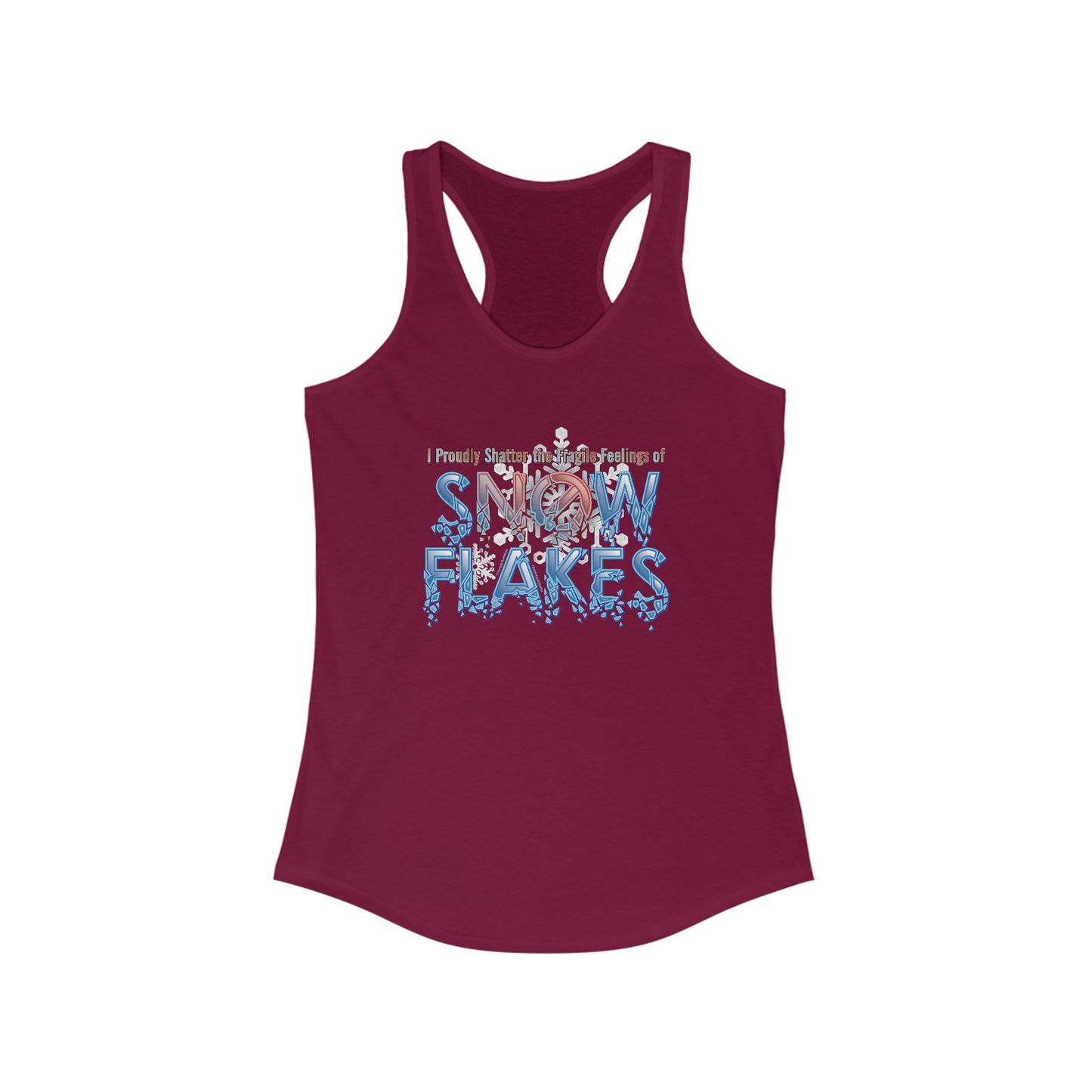 DK157: Shattered Snowflakes - Ladies Racerback Tank