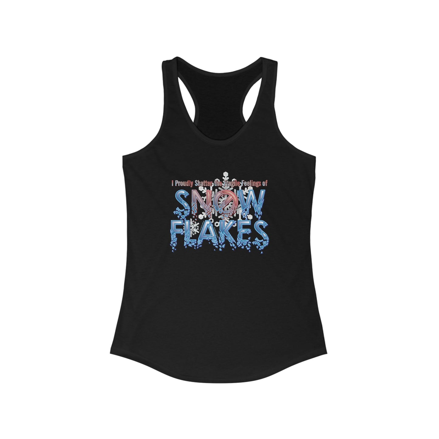 DK157: Shattered Snowflakes - Ladies Racerback Tank