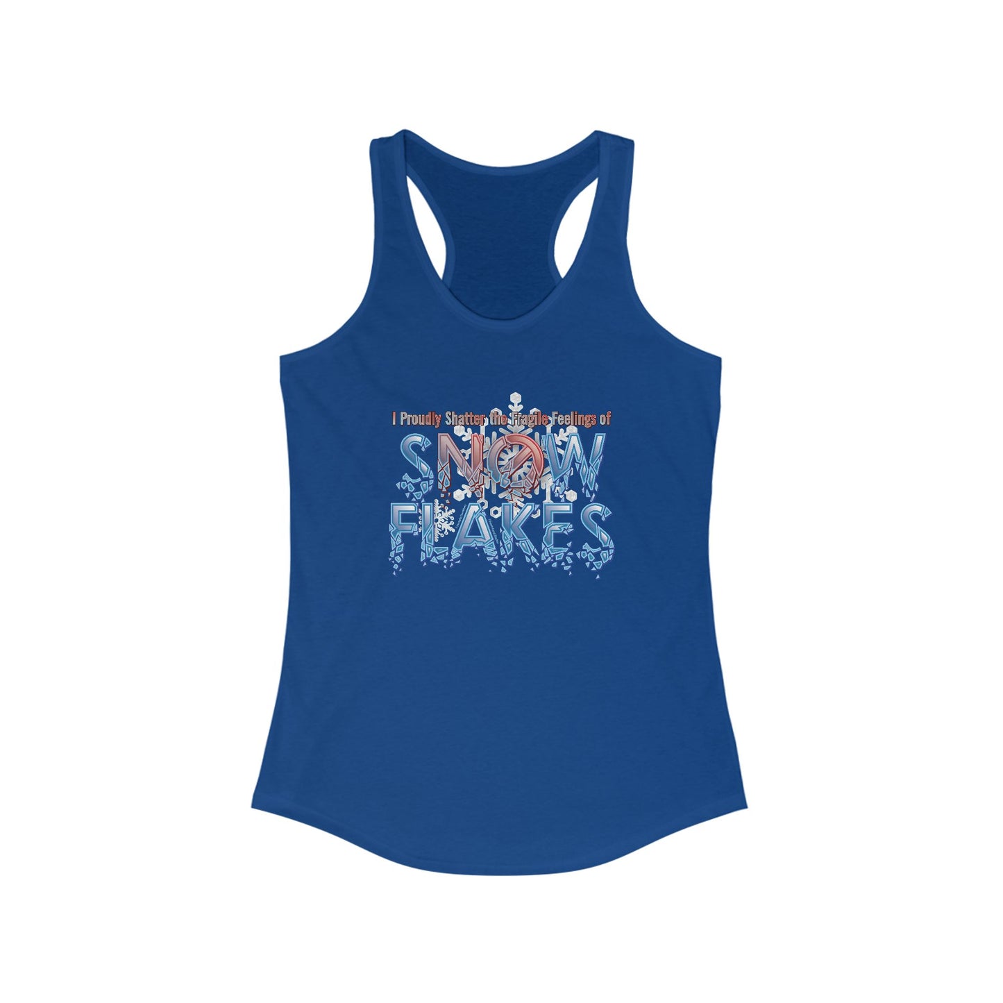 DK157: Shattered Snowflakes - Ladies Racerback Tank