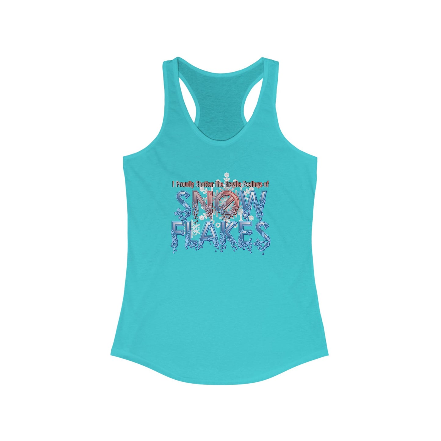 DK157: Shattered Snowflakes - Ladies Racerback Tank