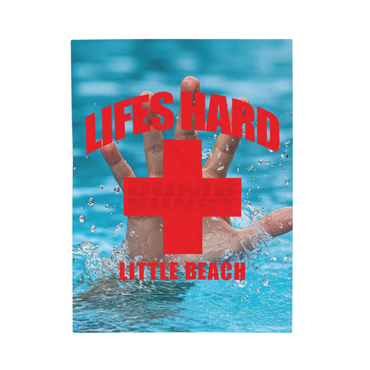 DK42: LIFESHARD - Little Beach - Velveteen Plush Blanket