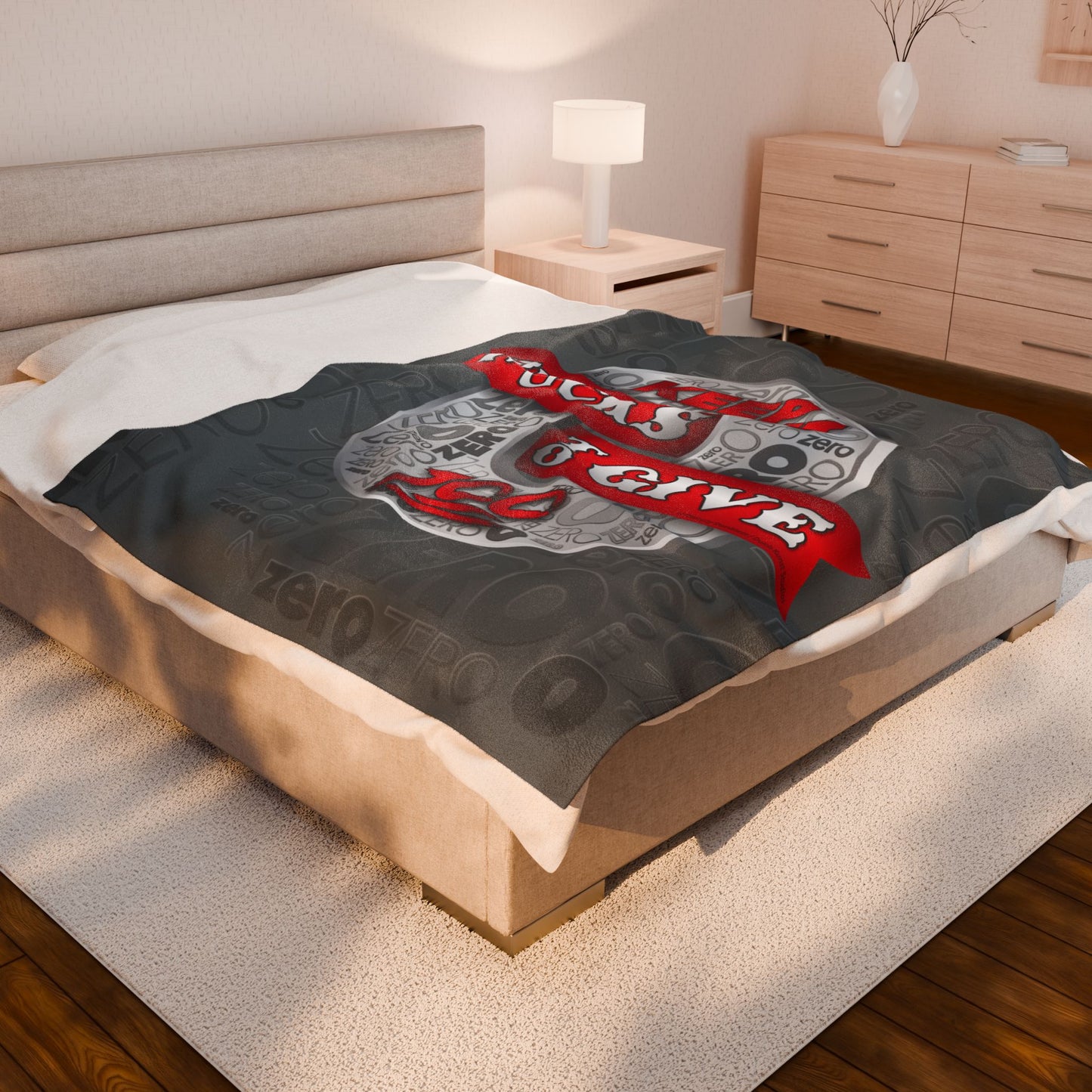 DK100: Zero Fucks To Give (Silver Edition) - Velveteen Plush Blanket