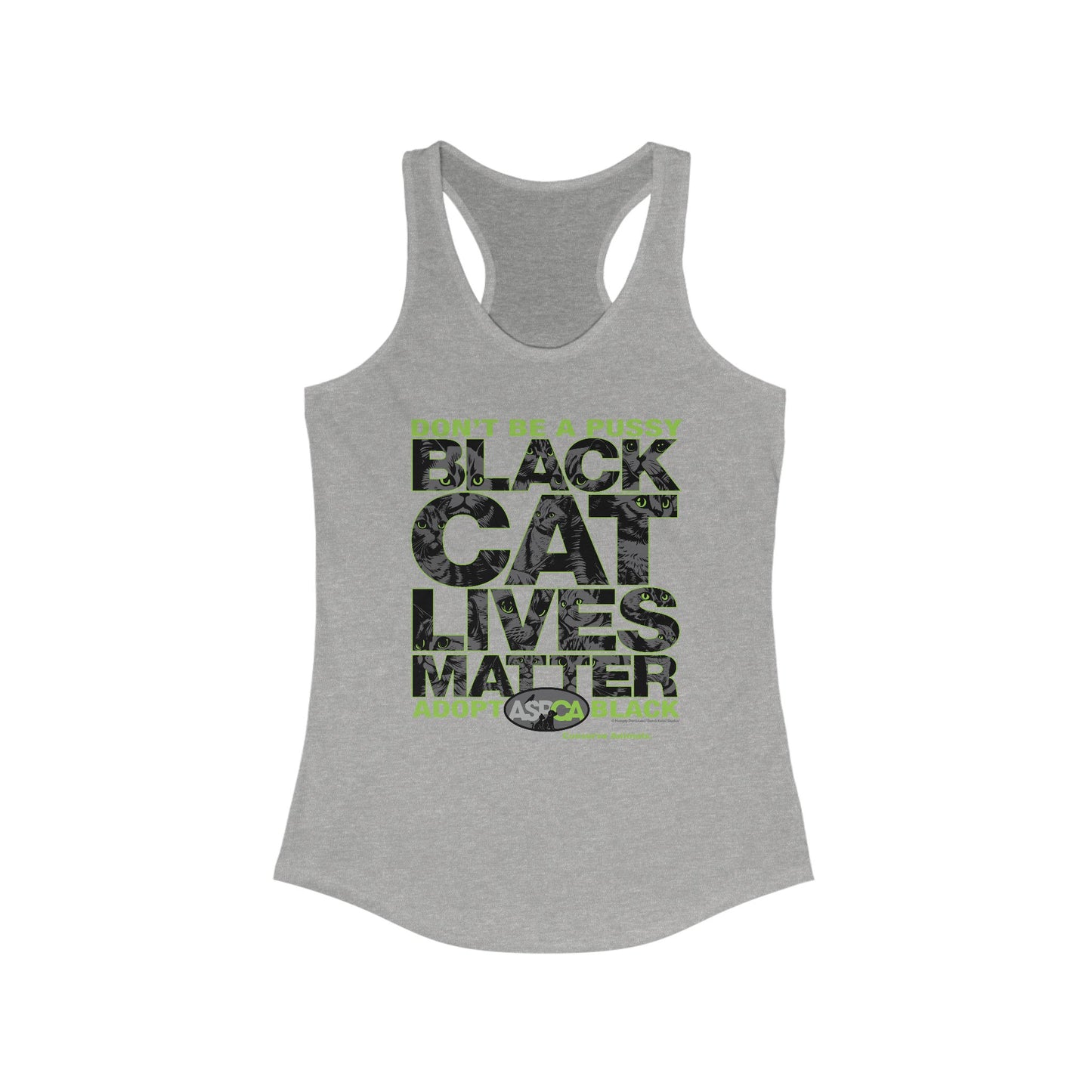 DK219: ASPCA (Black Cat Edition) - Ladies Raceback Tank