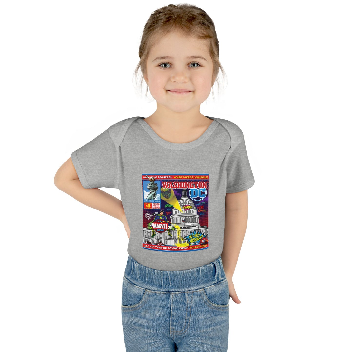 DK149: UnMARVELousington D.C. - Infant Sized Onsie