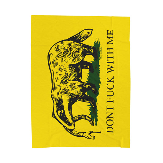 DK14: Don't Fuck With the Honey Badger - Velveteen Plush Blanket