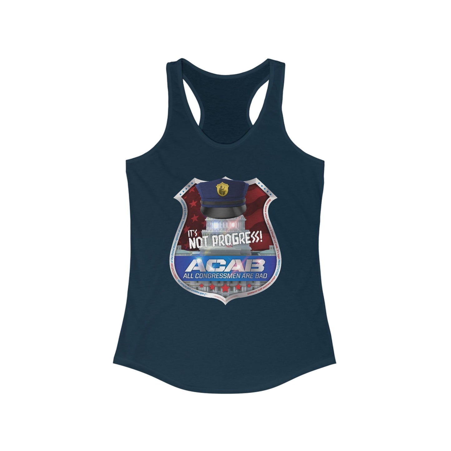 DK210: A.C.A.B. (Congress Edition) - Ladies Raceback Tank