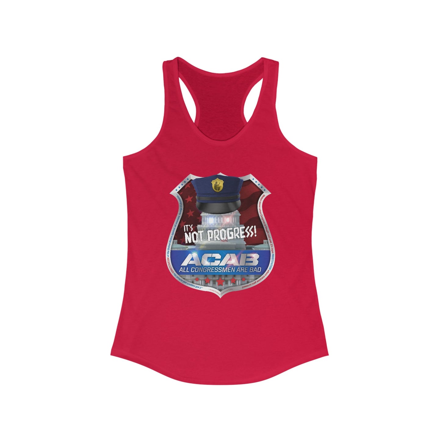 DK210: A.C.A.B. (Congress Edition) - Ladies Raceback Tank