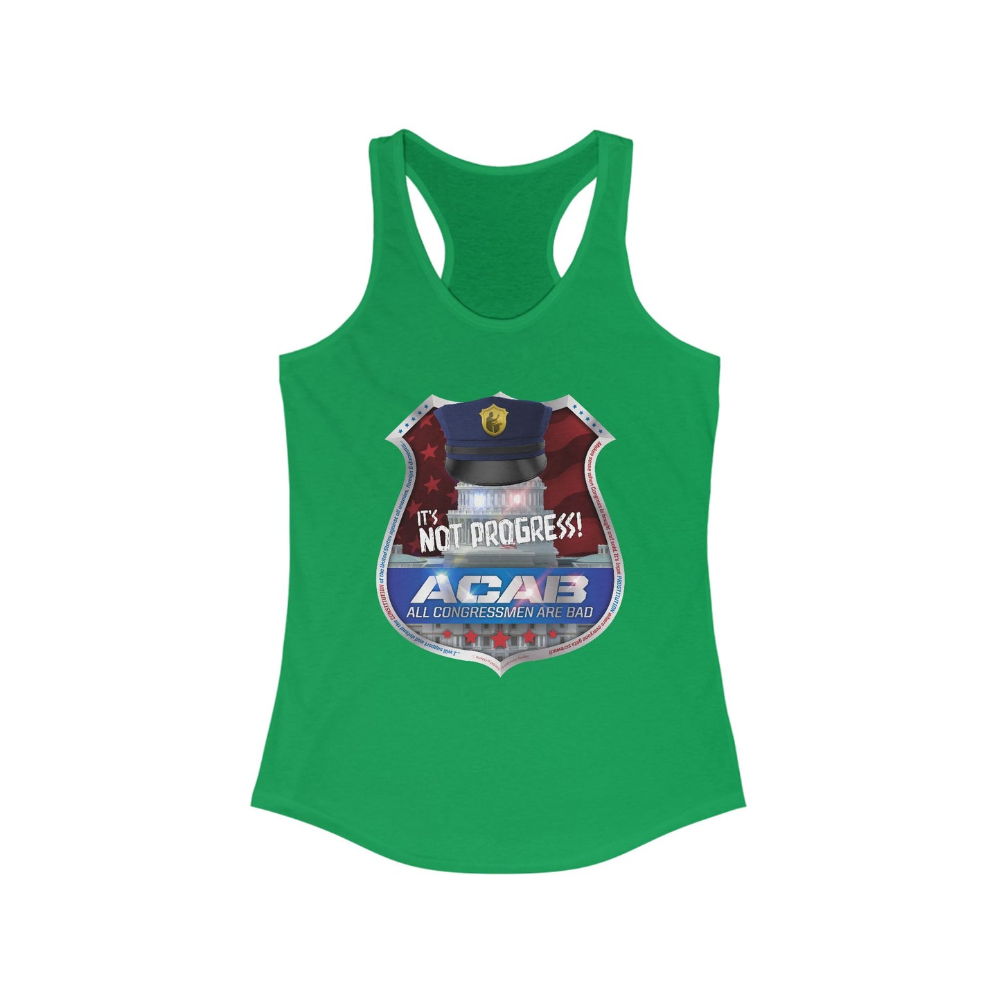 DK210: A.C.A.B. (Congress Edition) - Ladies Raceback Tank