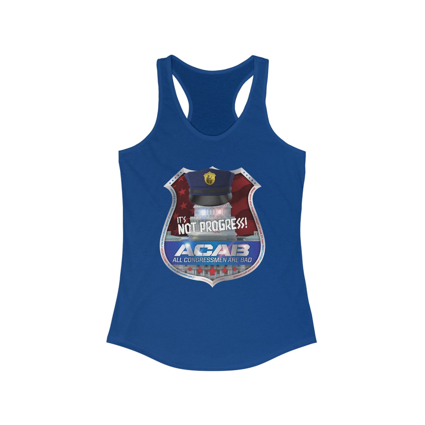 DK210: A.C.A.B. (Congress Edition) - Ladies Raceback Tank