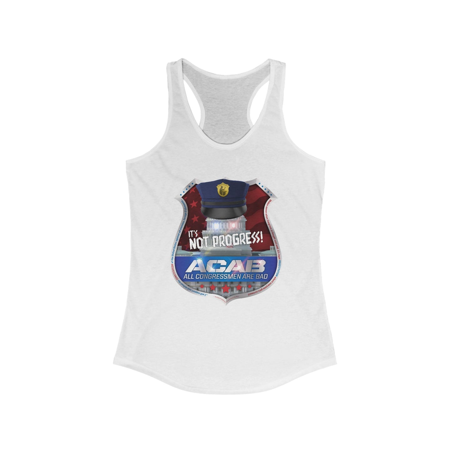 DK210: A.C.A.B. (Congress Edition) - Ladies Raceback Tank