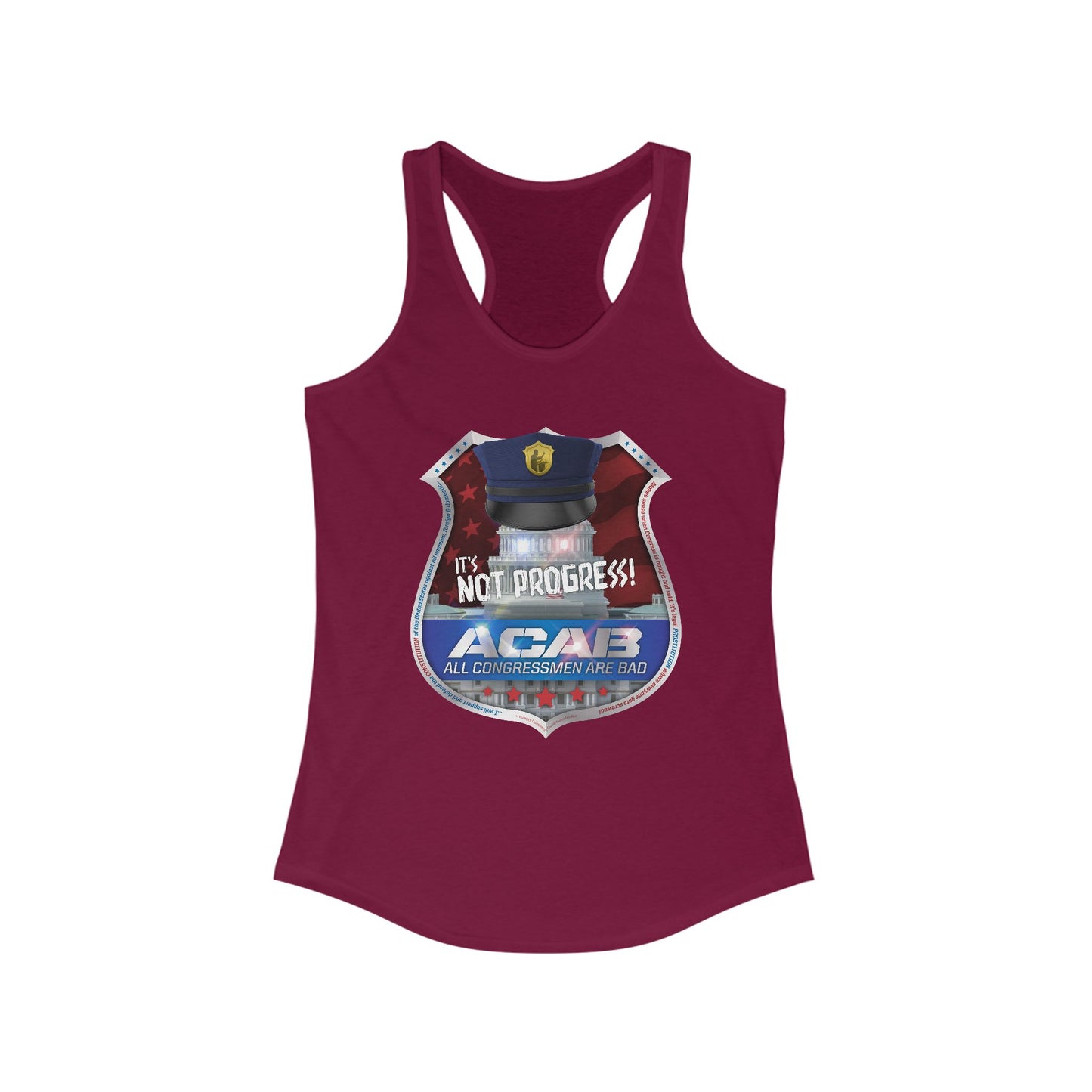 DK210: A.C.A.B. (Congress Edition) - Ladies Raceback Tank