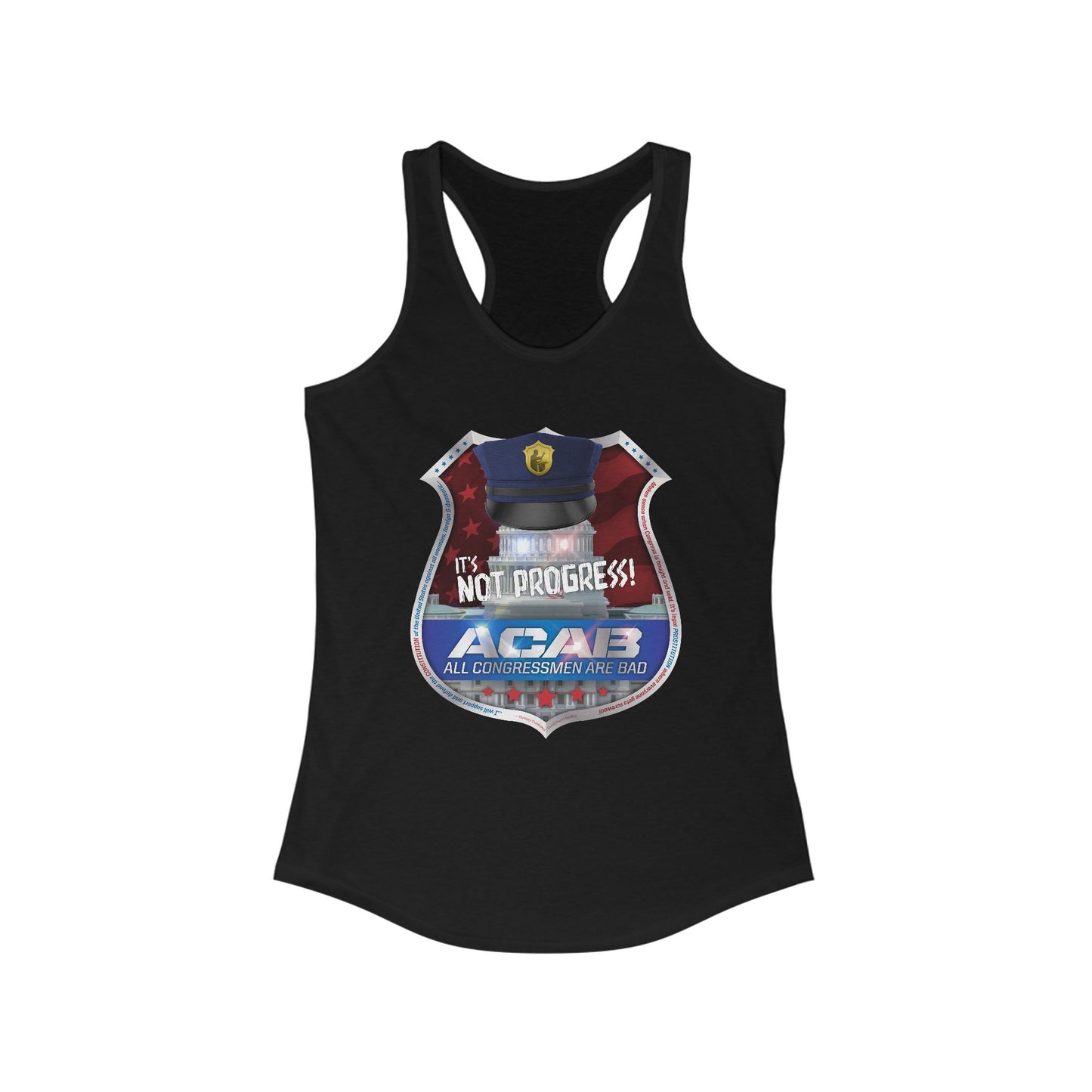 DK210: A.C.A.B. (Congress Edition) - Ladies Raceback Tank