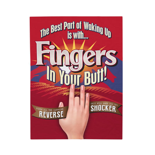 DK104: The Best Part of Waking Up... - Velveteen Plush Blanket