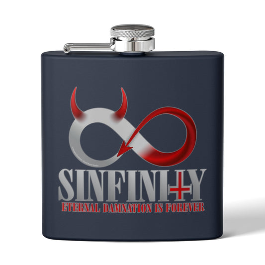 DK137: Sinfinity - 6oz Stainless Steel Hip Flask