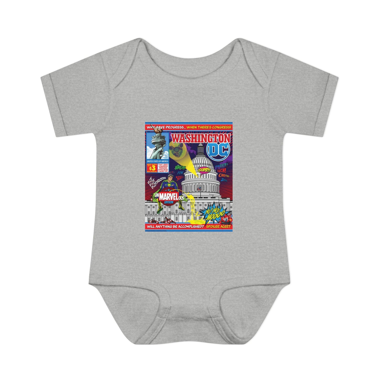 DK149: UnMARVELousington D.C. - Infant Sized Onsie