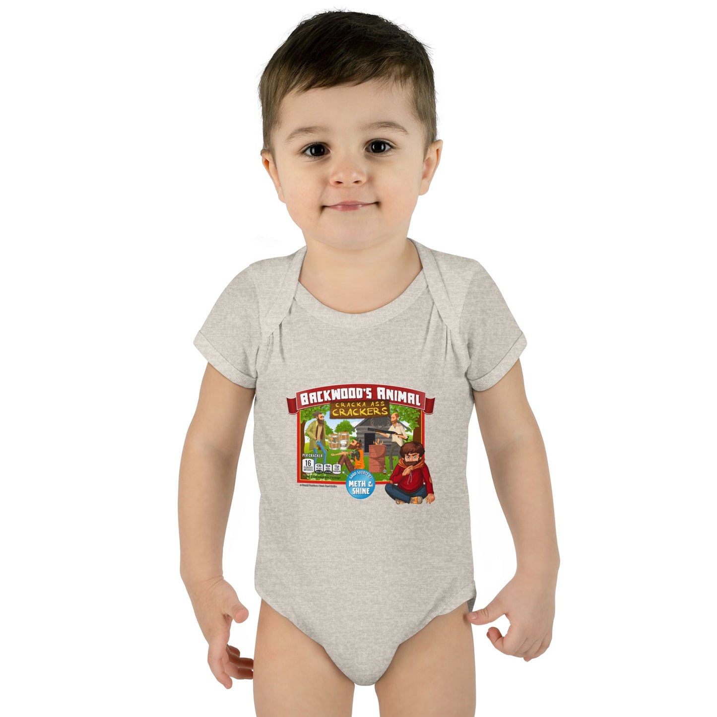 DK77: Animal Cracka' Ass Crackas - Infant Sized Onsie