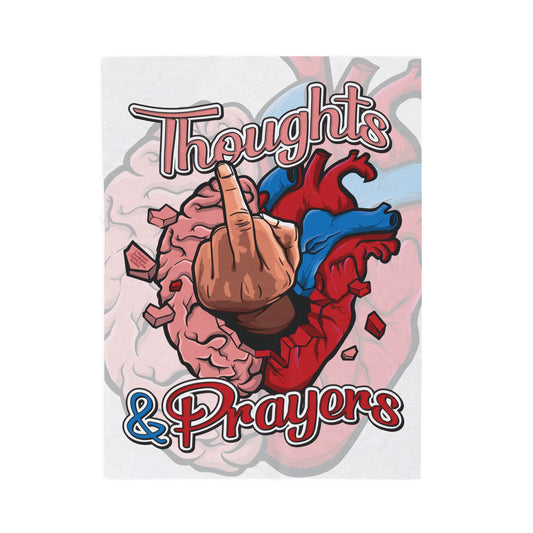 DK140: Thoughts & Prayers - Velveteen Plush Blanket