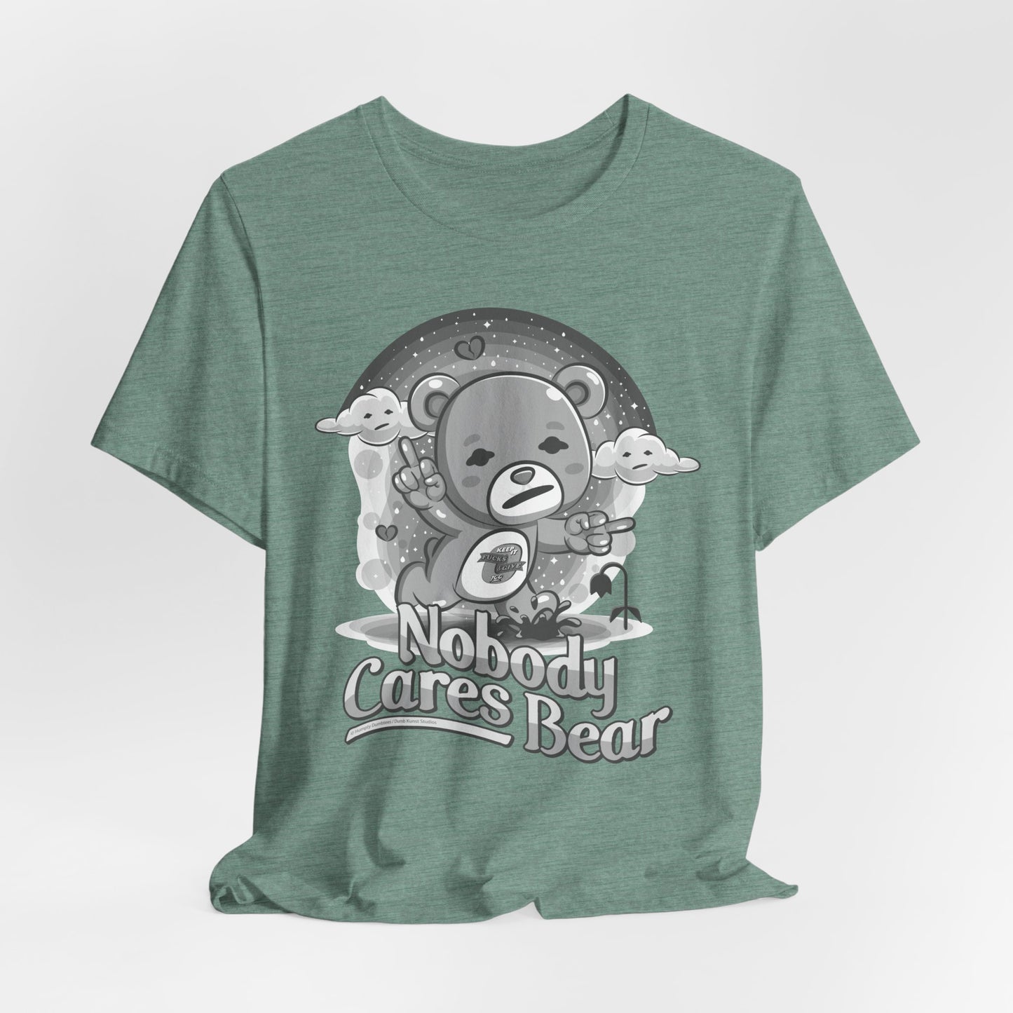 DK227: Nobody Cares Bear - Unisex S/S T-Shirt