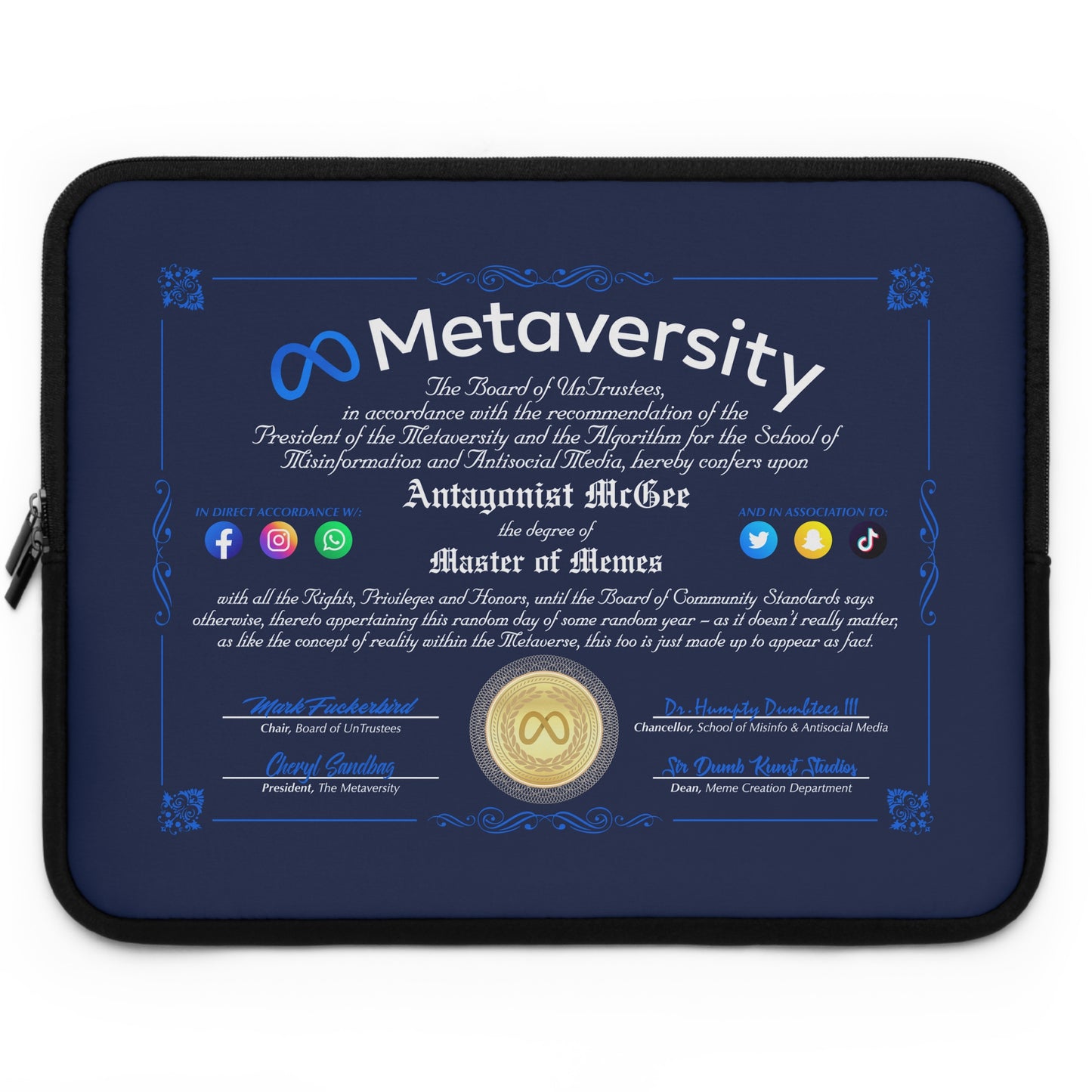 DK160: The Metaversity Of... - Padded Laptop / Tablet Sleeve