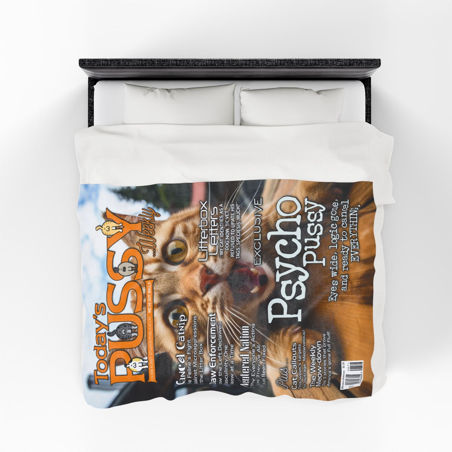 DK230: Today's Pussy... Weekly (Psycho Pussy Edition) - Velveteen Plush Blanket