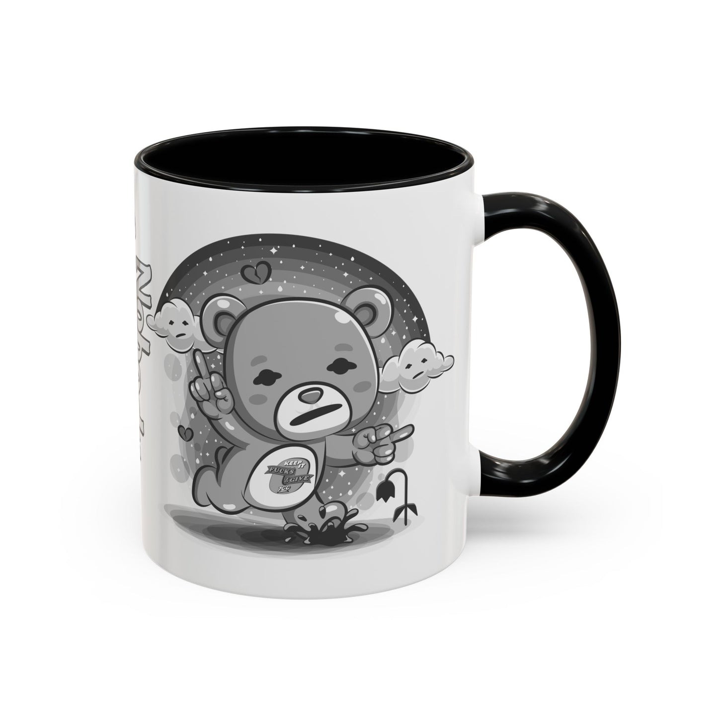DK227: Nobody Cares Bear - Ceramic Coffee Mugs