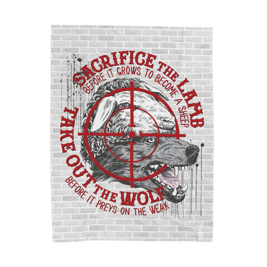 DK155: The Wolf of Sheepstreet - Velveteen Plush Blanket