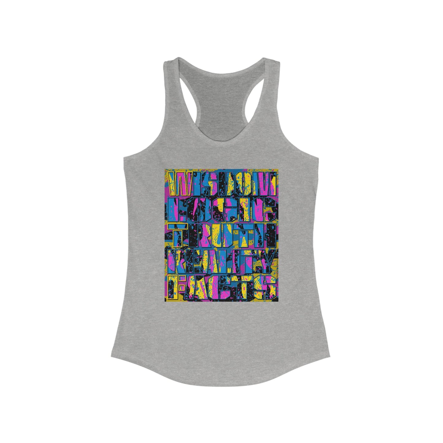 DK159: WTF! FTW! Facts! (CMYK Edition) - Ladies Racerback Tank