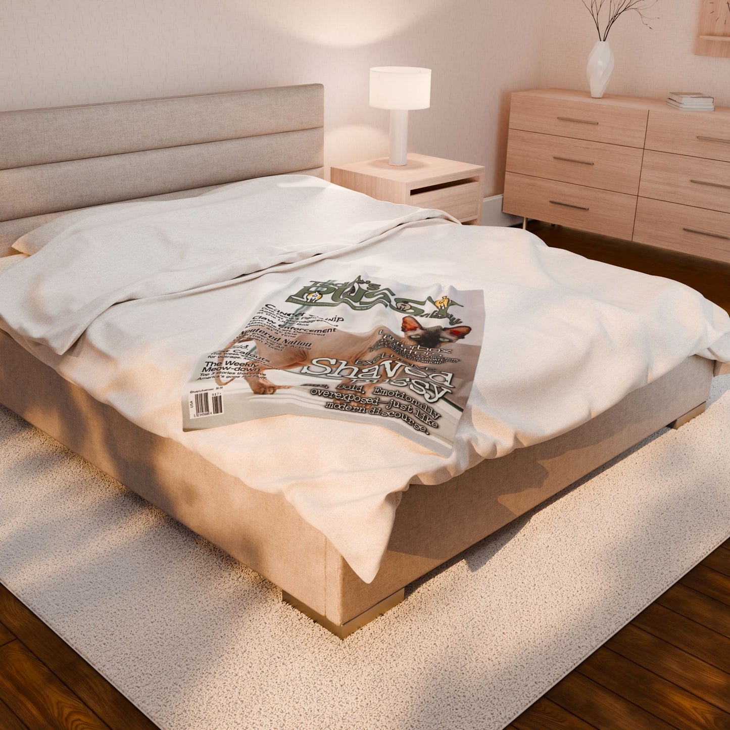 DK230: Today's Pussy... Weekly (Shaved Pussy Edition) - Velveteen Plush Blanket