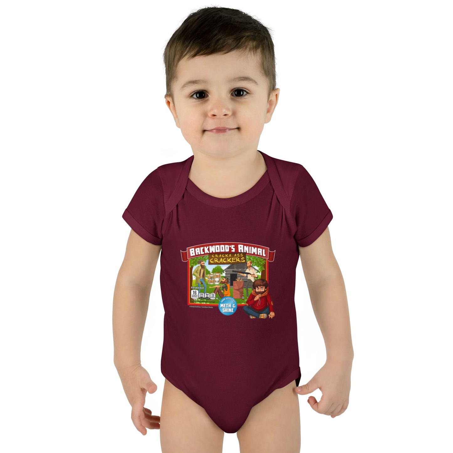 DK77: Animal Cracka' Ass Crackas - Infant Sized Onsie
