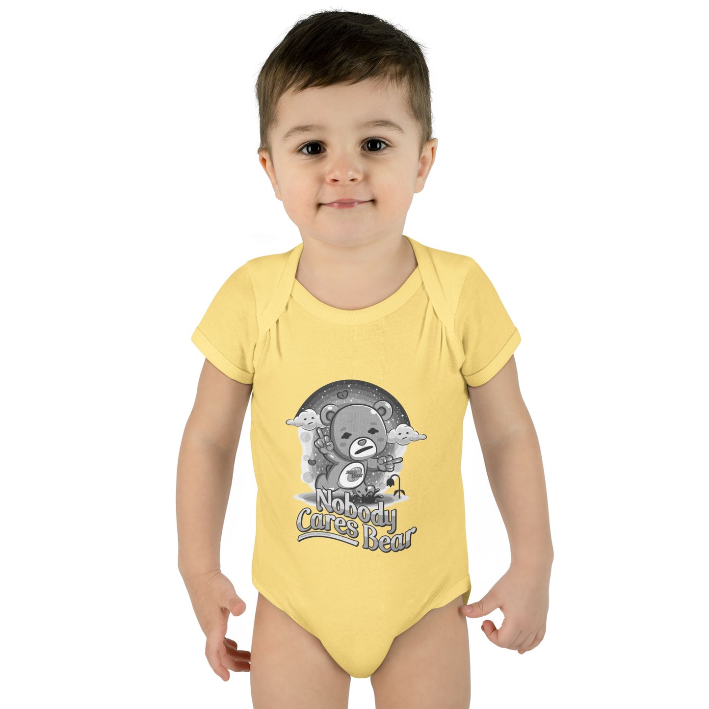 DK227: Nobody Cares Bear - Infant Sized Onsie