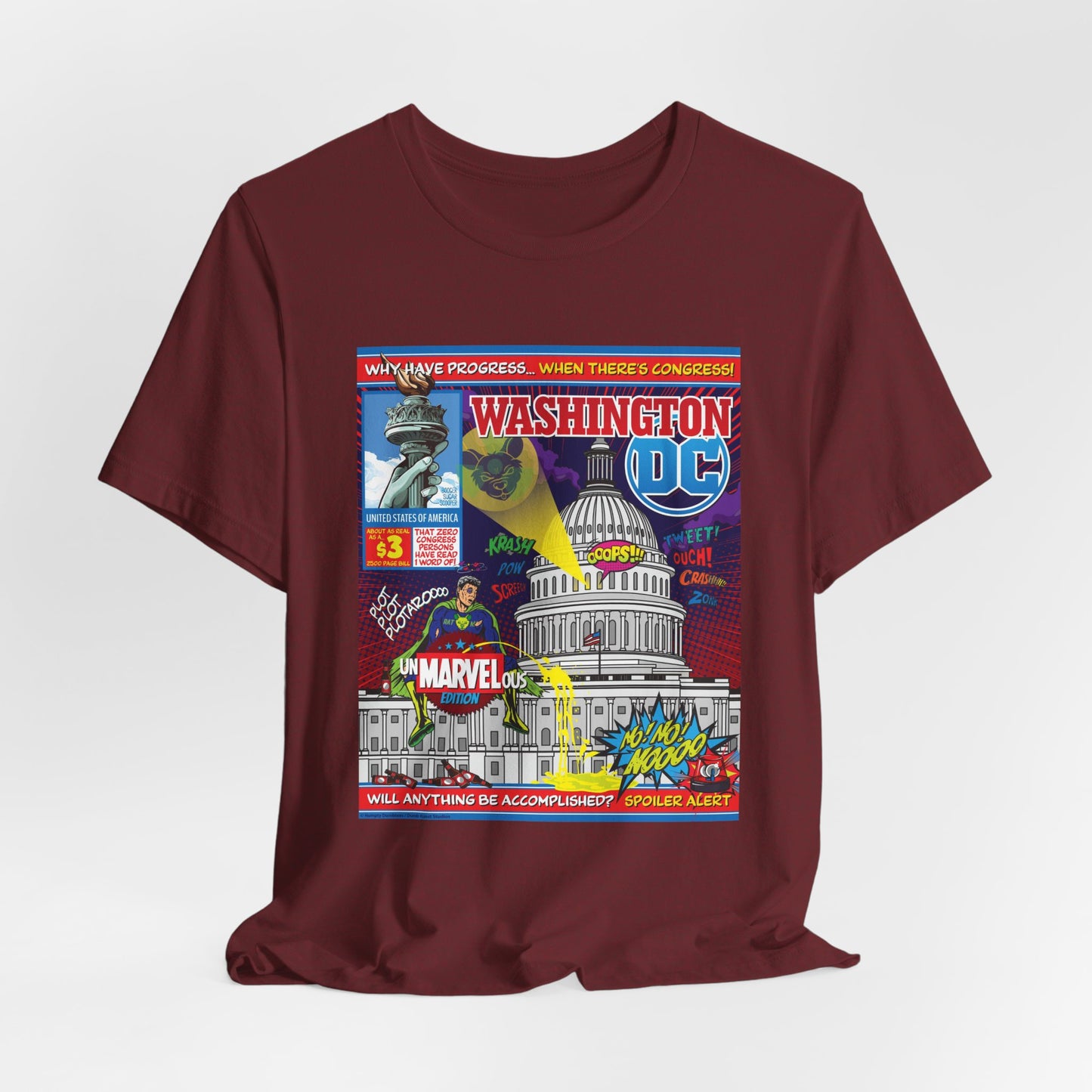 DK149: UnMARVELousington D.C. - Unisex S/S T-Shirt
