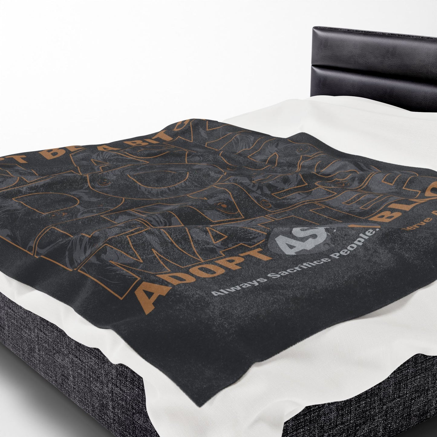 DK219: ASPCA (Black Dog Edition) - Velveteen Plush Blanket